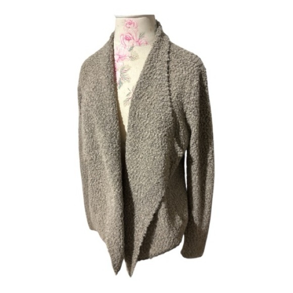 LOFT Charcoal Women's Open Front Cardigan - Picture 2 of 6